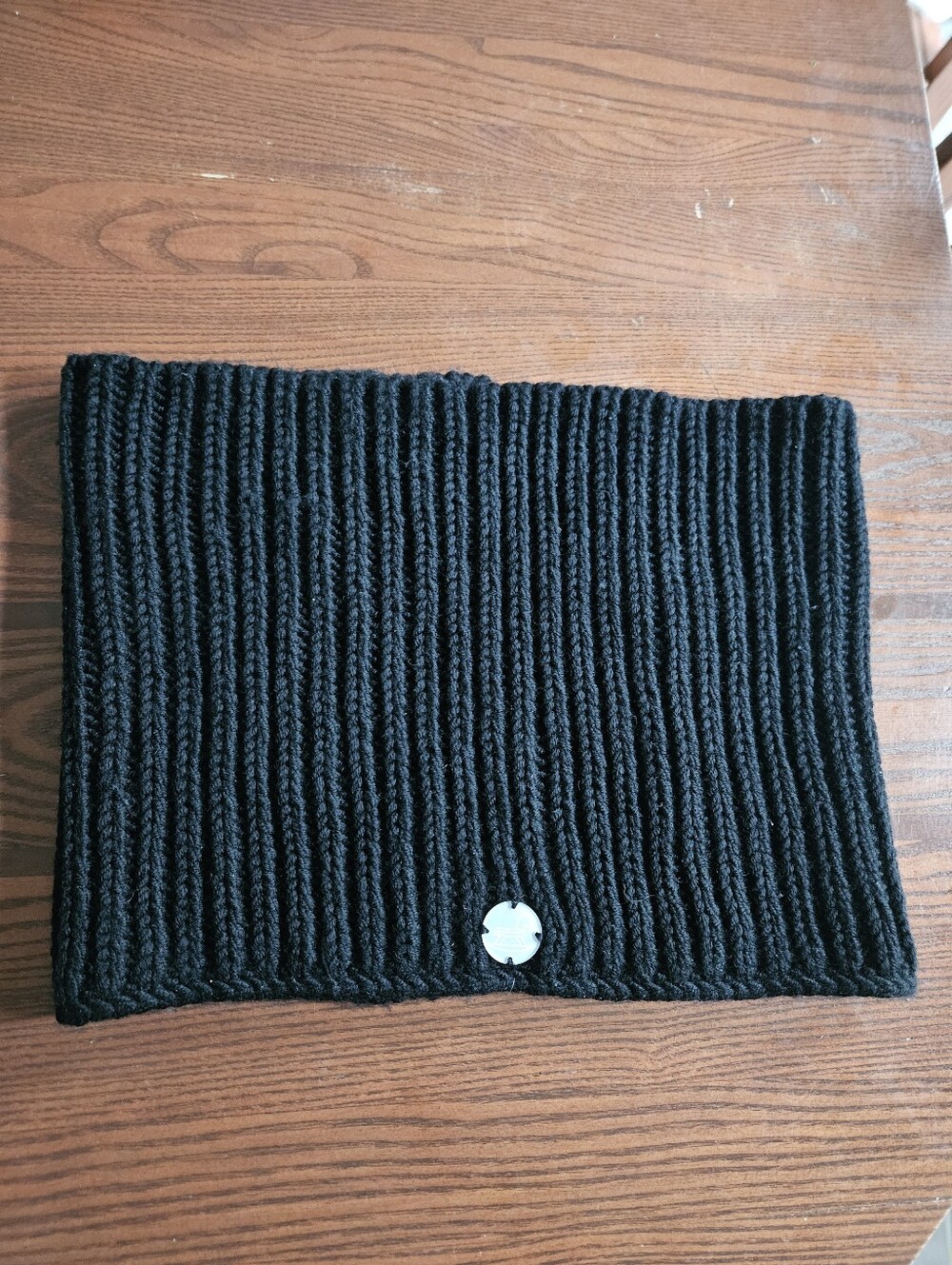 100% Merino Black Knit Neck Warmer